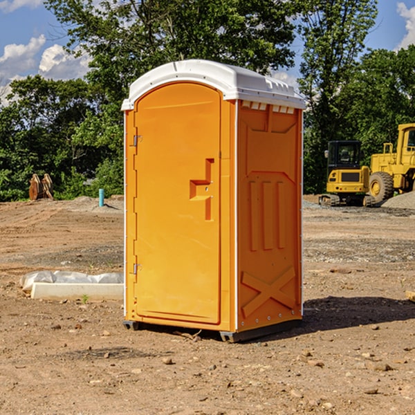 how often are the portable toilets cleaned and serviced during a rental period in Catharine